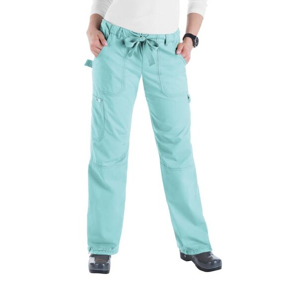 KOI™ 701 Women's Lindsey 7-Pocket Cargo Scrub Pant - Cool Blue - Picture 1 of 3